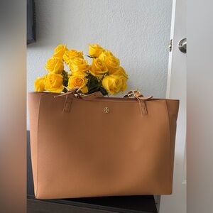 Tory Burch Camel Leather Tote